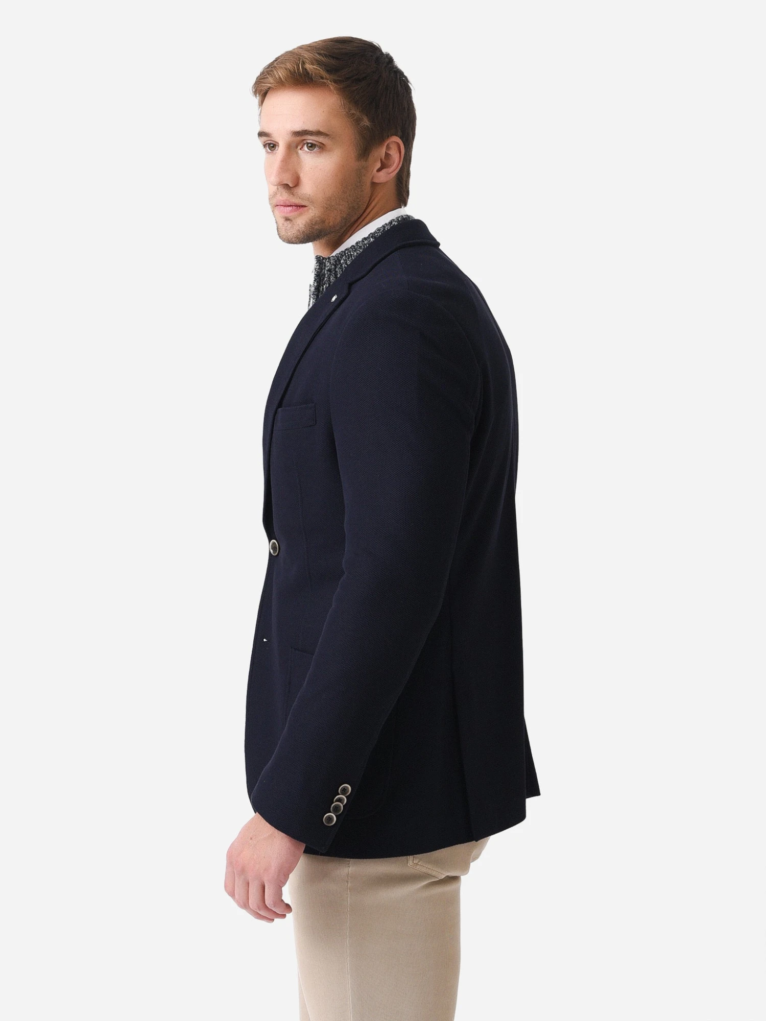 Blue Industry Men's Basic Waffle Jacket 3 Blue Industry Men's Basic Waffle Jacket - Image 3