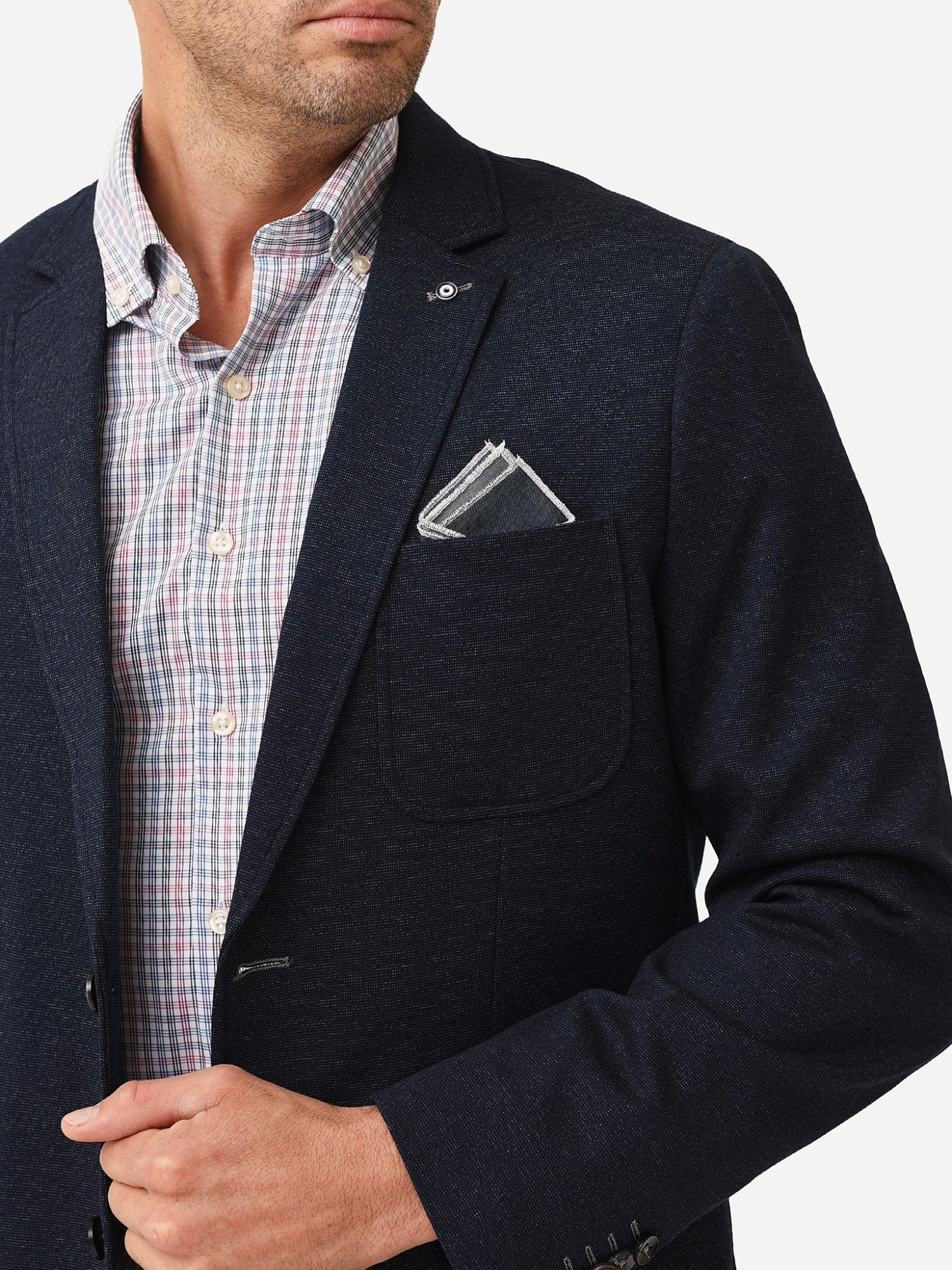 Blue Industry Men's Heathered Jersey Jacket 2 Blue Industry Men's Heathered Jersey Jacket - Image 2