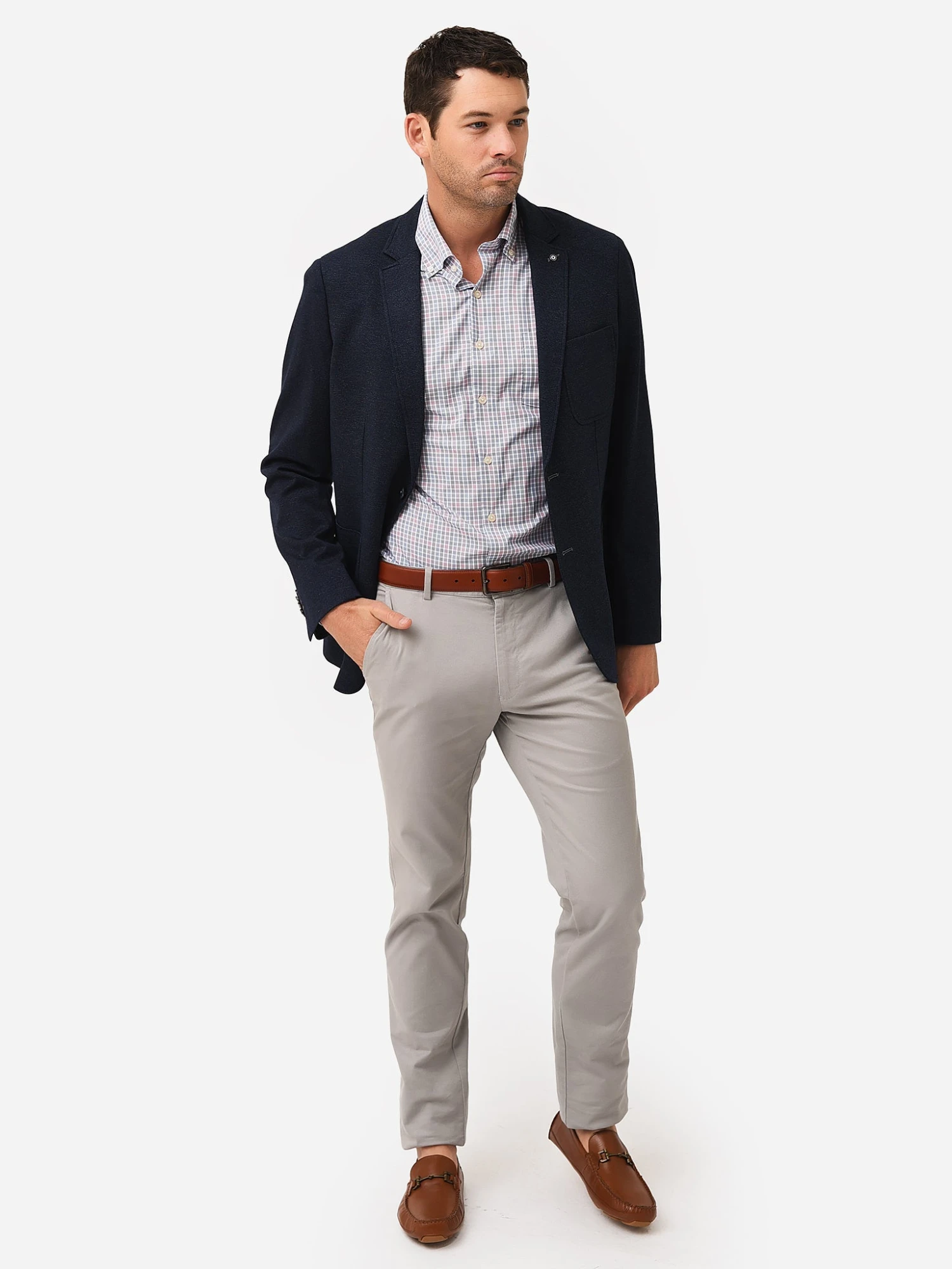 Blue Industry Men's Heathered Jersey Jacket 4 Blue Industry Men's Heathered Jersey Jacket - Image 4