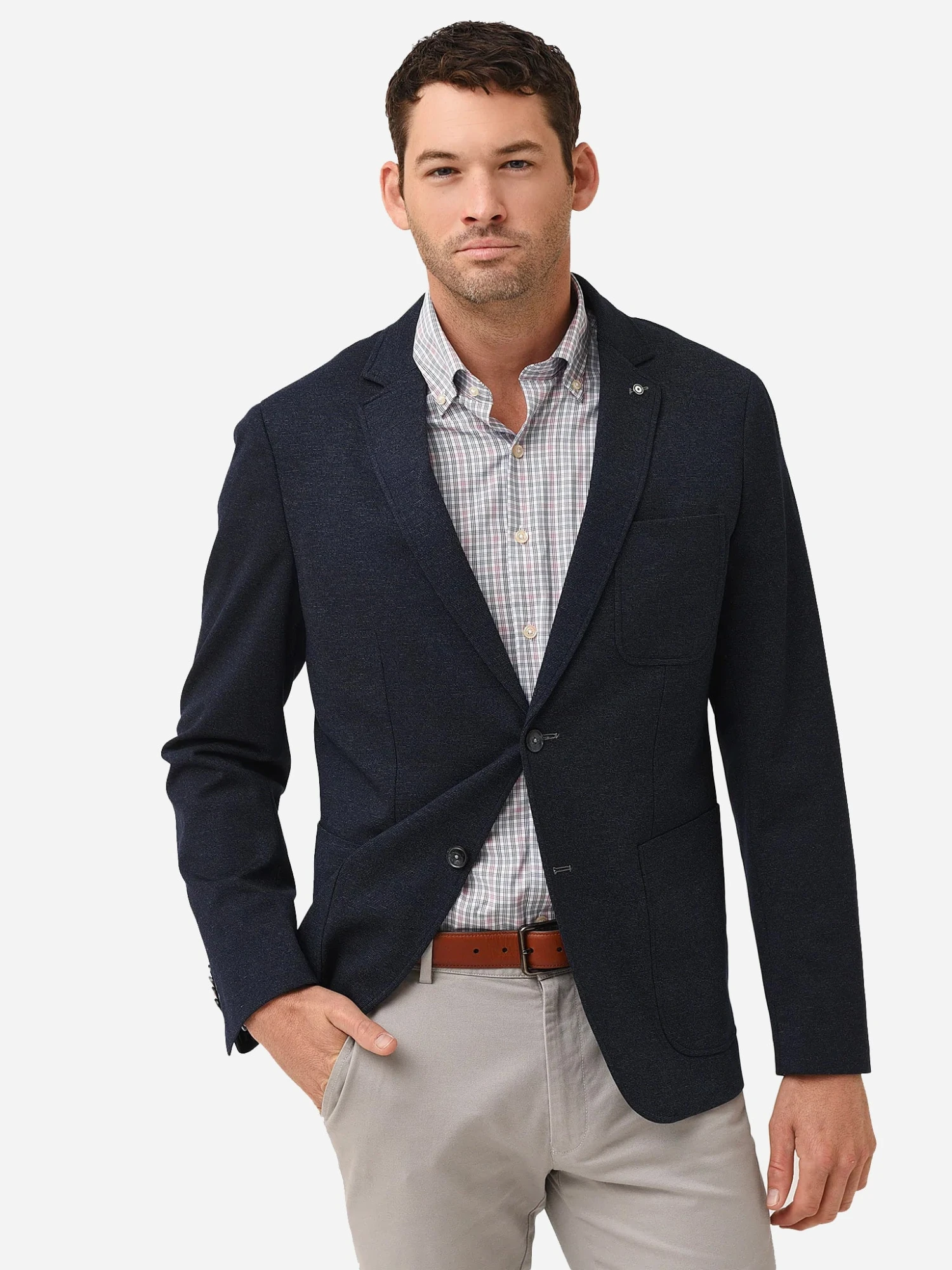 Blue Industry Men's Heathered Jersey Jacket 1 Blue Industry Men's Heathered Jersey Jacket