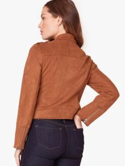 Jack Open Mic Night Faux Suede Moto Jacket -Standrews Links Officials Store JJ302914 CAMELalt2