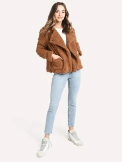 Jack Women's Soft Skills Faux Fur Jacket -Standrews Links Officials Store JJ302919 CAMELalt3