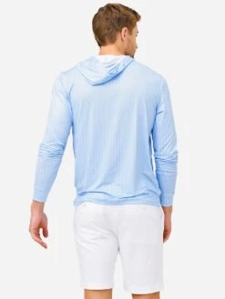 Johnnie-O Men's Suni Prep-Formance T-Shirt Hoodie -Standrews Links Officials Store JMLT2690xMALIBLUxAlt4 73422111