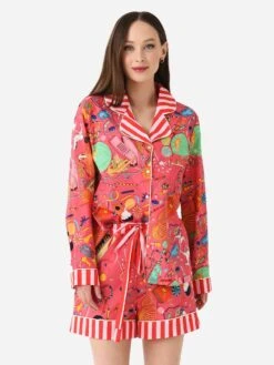 Karen Mabon Women's Bedroom Floor Pajama Set 8 Karen Mabon Women's Bedroom Floor Pajama Set -Standrews Links Officials Store KM BF CxPINKxAlt2 99319791