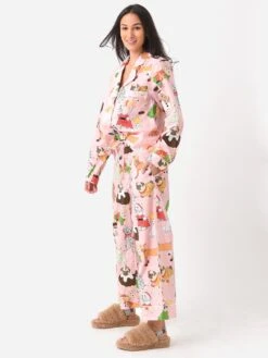 Karen Mabon Women's Christmas Dogs Long Pajama Set 6 Karen Mabon Women's Christmas Dogs Long Pajama Set -Standrews Links Officials Store KM CD LSPJ CxPINKxAlt2 80045865