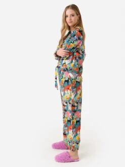Karen Mabon Women's Fancy Dress Dogs Pajama Set -Standrews Links Officials Store KM FDDL C 10YxTEALxAlt2 92014296