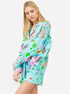 Karen Mabon Women's Flamingo Pond Cotton Short PJ Set 8 Karen Mabon Women's Flamingo Pond Cotton Short PJ Set -Standrews Links Officials Store KM FP PJxTURQUOISExAlt3 87235666