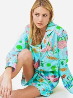 Karen Mabon Women's Flamingo Pond Cotton Short PJ Set
