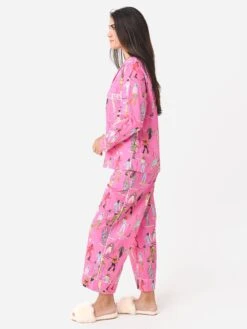 Karen Mabon Women's Skiers Long Pajama Set -Standrews Links Officials Store KM SKIPxPINKxAlt2 81607370
