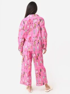 Karen Mabon Women's Skiers Long Pajama Set -Standrews Links Officials Store KM SKIPxPINKxAlt3 81607371