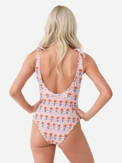 Citrine Women's Laurel One-Piece Swimsuit -Standrews Links Officials Store LAUREL xCORALBLOCKxAlt4 93461311