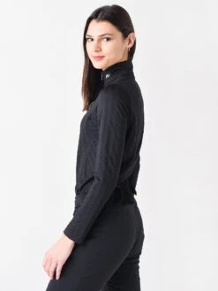 KJUS Women's Sense Half-Zip Pullover -Standrews Links Officials Store LG25 K02xBLACKxAlt2 51737422