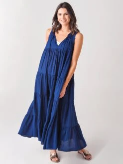 9 Seed Women's Core Cotton Sleeveless Tier Maxi Dress -Standrews Links Officials Store LIGHTHOUSEBCH CxPACIFICxPrimary 35668273