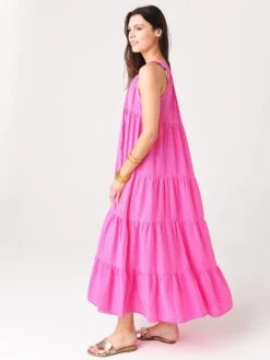 9 Seed Women's Core Cotton Sleeveless Tier Maxi Dress -Standrews Links Officials Store LIGHTHOUSEBCH CxPEONYxAlt1 31719066