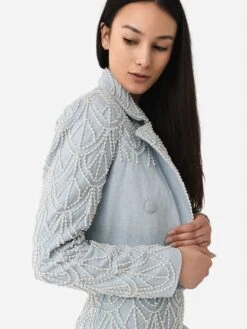 LoveShackFancy Women's Carterio Crop Blazer -Standrews Links Officials Store LJ139 1365xSHIMMERINGDUSKxAlt4 96510273