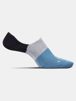 Feetures Men's No Show Hidden Colorblock Sock