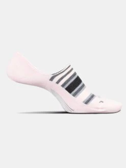 Feetures Women's No Show Hidden Stripes Sock