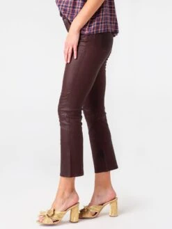 Frame Women's Leather Le Crop Mini Boot Leather Pant -Standrews Links Officials Store LWLT0430xESPRESSOxAlt2 44210586