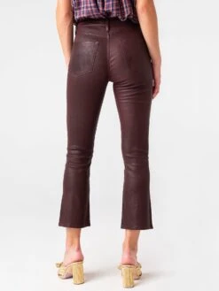 Frame Women's Leather Le Crop Mini Boot Leather Pant -Standrews Links Officials Store LWLT0430xESPRESSOxAlt3 44210588