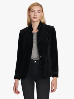 Frame Women’s Velvet Stand Soutache Jacket