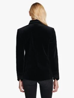 Frame Women’s Velvet Stand Soutache Jacket -Standrews Links Officials Store LWOT0438 NOIRalt2