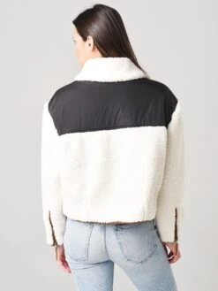 Frame Women's Fleece Mix Jacket -Standrews Links Officials Store LWOT0627xOFFWHITEMULTIxAlt3 20987387