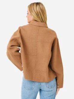 Frame Women's Classic Wool Overshirt -Standrews Links Officials Store LWOT0836xLIGHTCAMELxAlt4 77989729