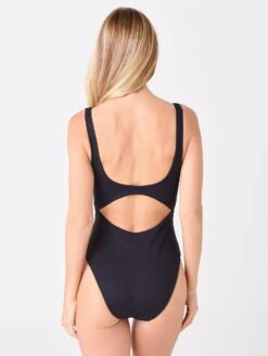 Left On Friday Women's Double Scoop One-Piece Swimsuit -Standrews Links Officials Store LWSO020 xBLACKxAlt3 32028476