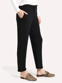 Majestic French Terry Pant With Rolled Bottom -Standrews Links Officials Store M004 FPA023 NOIRalt1