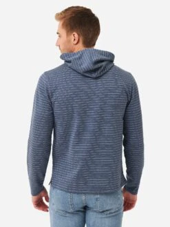 Vince Men's Lightweight Stripe Pullover Hoodie -Standrews Links Officials Store M86429415AxPEBBLEBLUEOFFIWHITExAlt3 77639304