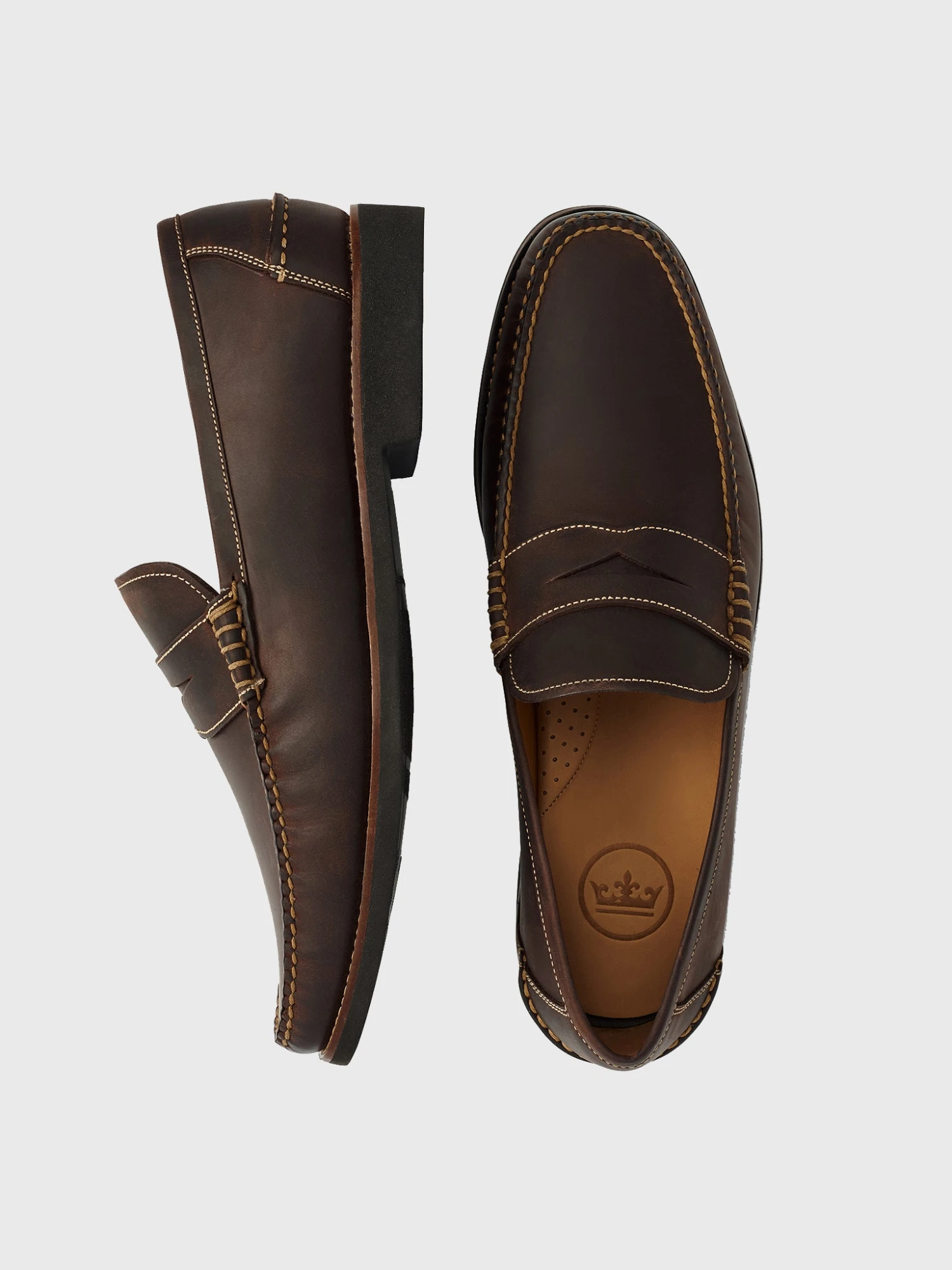 Peter Millar Crown Handsewn Leather Penny Loafer 2 Peter Millar Crown Handsewn Leather Penny Loafer - Image 2