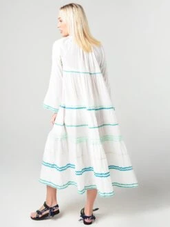 9 Seed Women's Majorca Blue Ric Rac Maxi Cover-Up Dress 5 9 Seed Women's Majorca Blue Ric Rac Maxi Cover-Up Dress -Standrews Links Officials Store MAJORCA RIC RACxWHITExAlt2 8440857