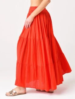 9 Seed Women's Core Cotton Tier Martinique Maxi Skirt 14 9 Seed Women's Core Cotton Tier Martinique Maxi Skirt -Standrews Links Officials Store MARTINIQUE CxDAHLIAxAlt1 31720161