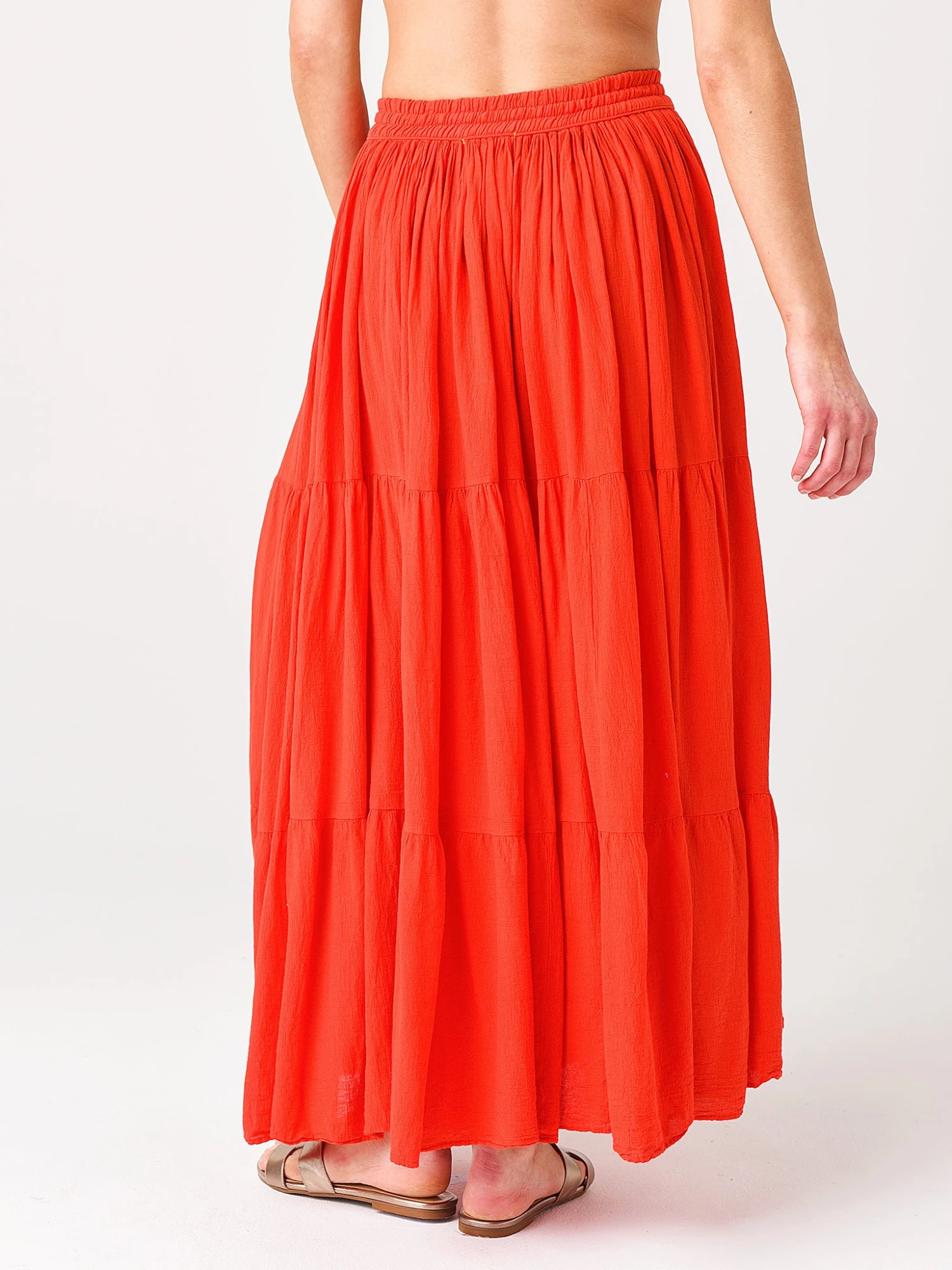 9 Seed Women's Core Cotton Tier Martinique Maxi Skirt 7 9 Seed Women's Core Cotton Tier Martinique Maxi Skirt - Image 7