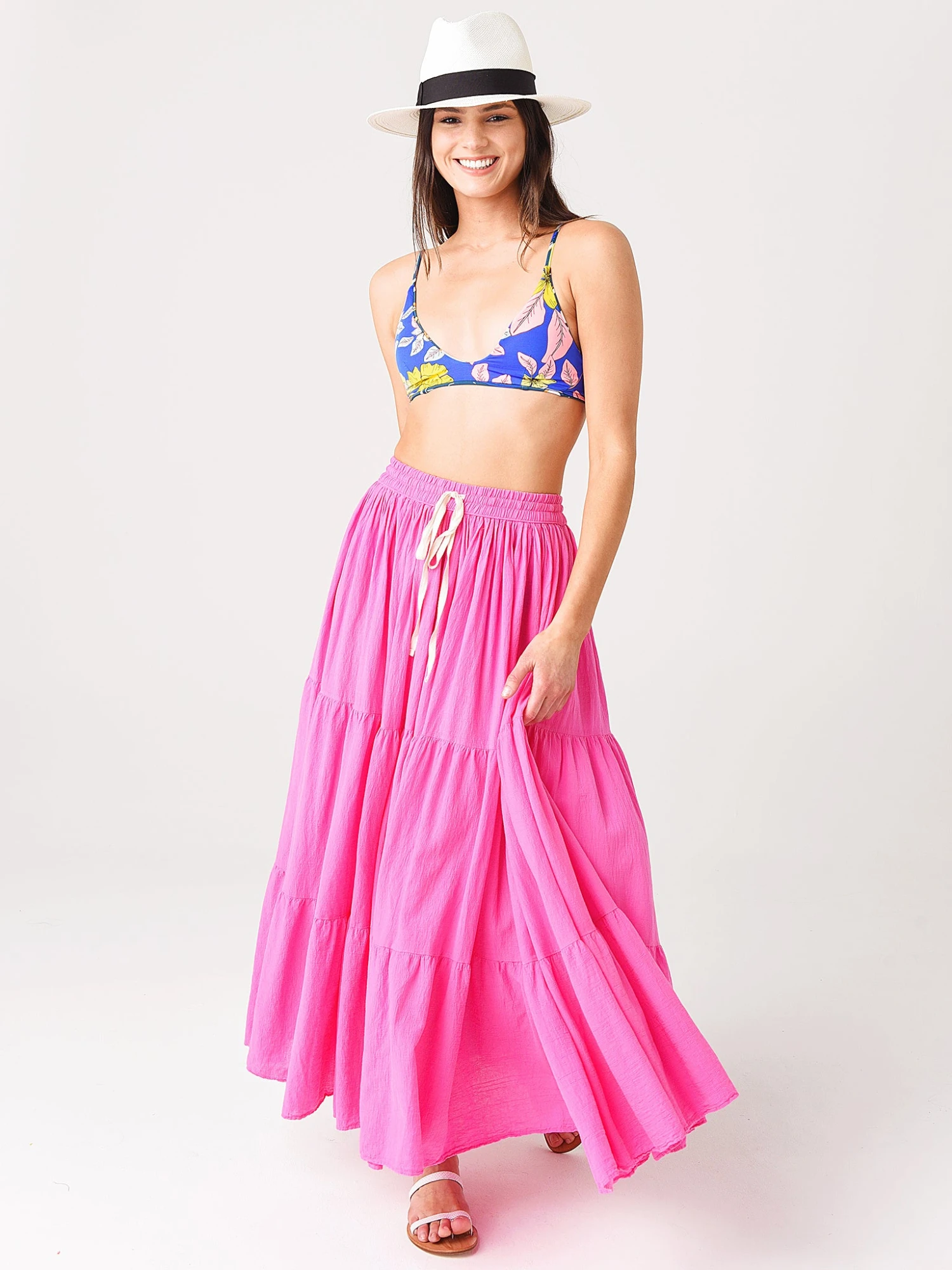 9 Seed Women's Core Cotton Tier Martinique Maxi Skirt 2 9 Seed Women's Core Cotton Tier Martinique Maxi Skirt - Image 2