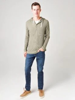 Free Fly Men's Bamboo Waffle Hoody -Standrews Links Officials Store MBW103xCAPERSGREENxAlt3 14501305