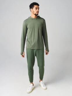 Free Fly Men's Bamboo Crossover Hoody -Standrews Links Officials Store MCO109xDARKOLIVExAlt1 19595493