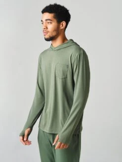 Free Fly Men's Bamboo Crossover Hoody -Standrews Links Officials Store MCO109xDARKOLIVExAlt2 19595498