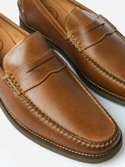Peter Millar Crown Men's Handsewn Leather Penny Loafer -Standrews Links Officials Store ME0F64xWHISKEYxAlt2 93379290