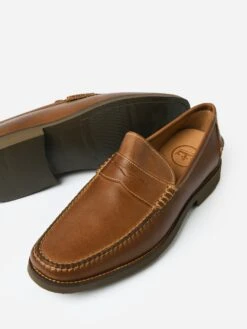 Peter Millar Crown Men's Handsewn Leather Penny Loafer -Standrews Links Officials Store ME0F64xWHISKEYxAlt4 93379294