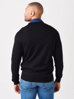 Peter Millar Men's Crown Soft Merino-Silk Quarter-Zip Sweater -Standrews Links Officials Store ME0S25xBLACKxAlt3 47855237