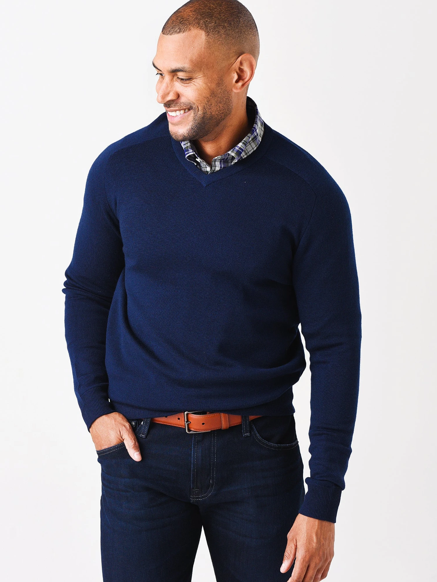 Peter Millar Men's Crown Crafted Interlock V-Neck Sweater 1 Peter Millar Men's Crown Crafted Interlock V-Neck Sweater