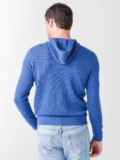 Peter Millar Crown Crafted Men's Merino Waffle Hoodie -Standrews Links Officials Store MF21ES505xNIGHTSHADExAlt3 45340034