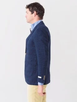 Peter Millar Crown Men's Glen Plaid Knit Soft Jacket -Standrews Links Officials Store MF21J02xNAVYxAlt2 49751963