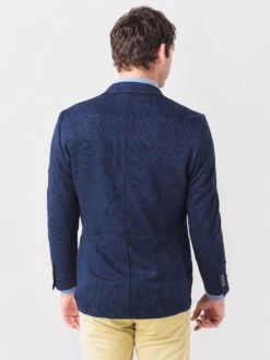 Peter Millar Crown Men's Glen Plaid Knit Soft Jacket -Standrews Links Officials Store MF21J02xNAVYxAlt3 49751964