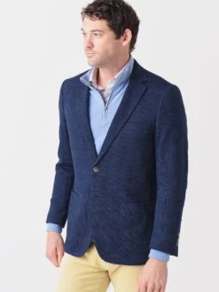 Peter Millar Crown Men's Glen Plaid Knit Soft Jacket