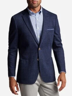 Peter Millar Crown Men's Julian Knit Windowpane Soft Jacket