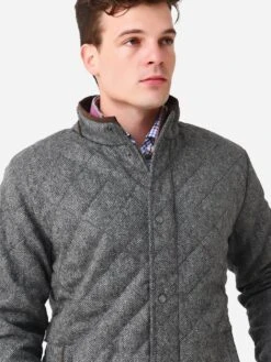 Peter Millar Crown Men's Suffolk Quilted Wool Travel Coat