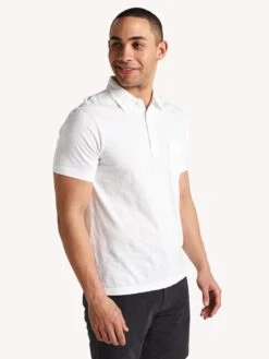 Faherty Brand Sunwashed Polo 7 Faherty Brand Sunwashed Polo -Standrews Links Officials Store MKC0014 WHITEalt1