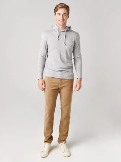 Faherty Brand Men's Slub Cotton Hoodie -Standrews Links Officials Store MKC0056xGREYxAlt1 20130486